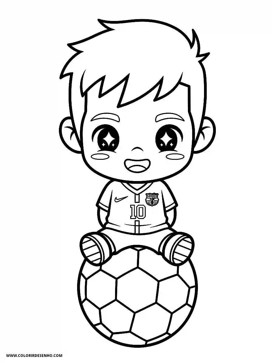 neymar sitting on a soccer ball in a barcelona jersey